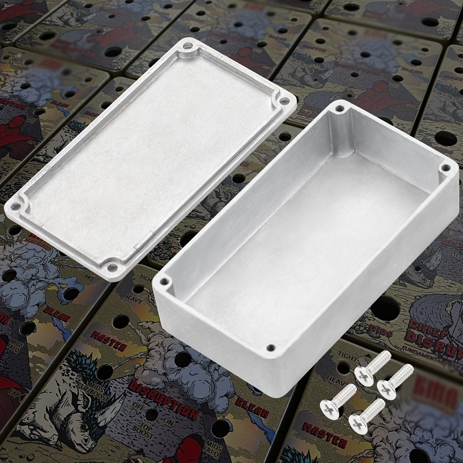 Caja de efectos para pedal de guitarra de aluminio sin terminar tamaño 1590B gris