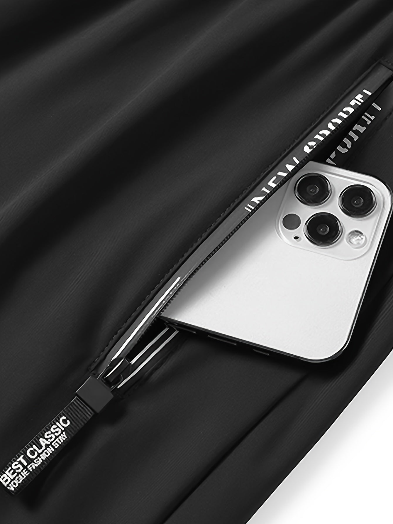 Men's Summer Breathable High-Elastic Drawstring Zip Pocket Sports Capri Pants