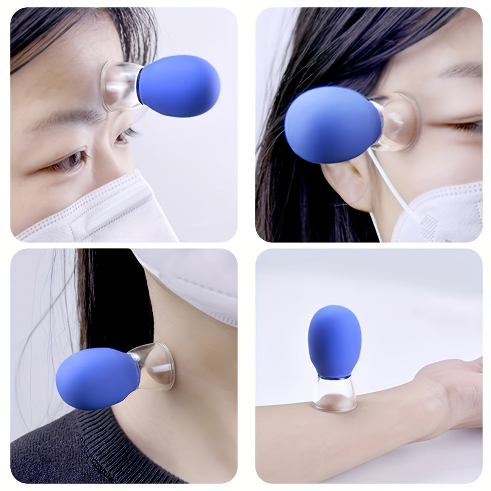 6-Piece Silicone Facial Cupping Set for Face, Body, Hands and Neck