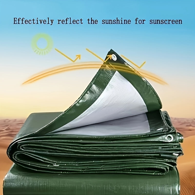 Lona impermeable de color verde, resistente y duradera, para uso en exteriores