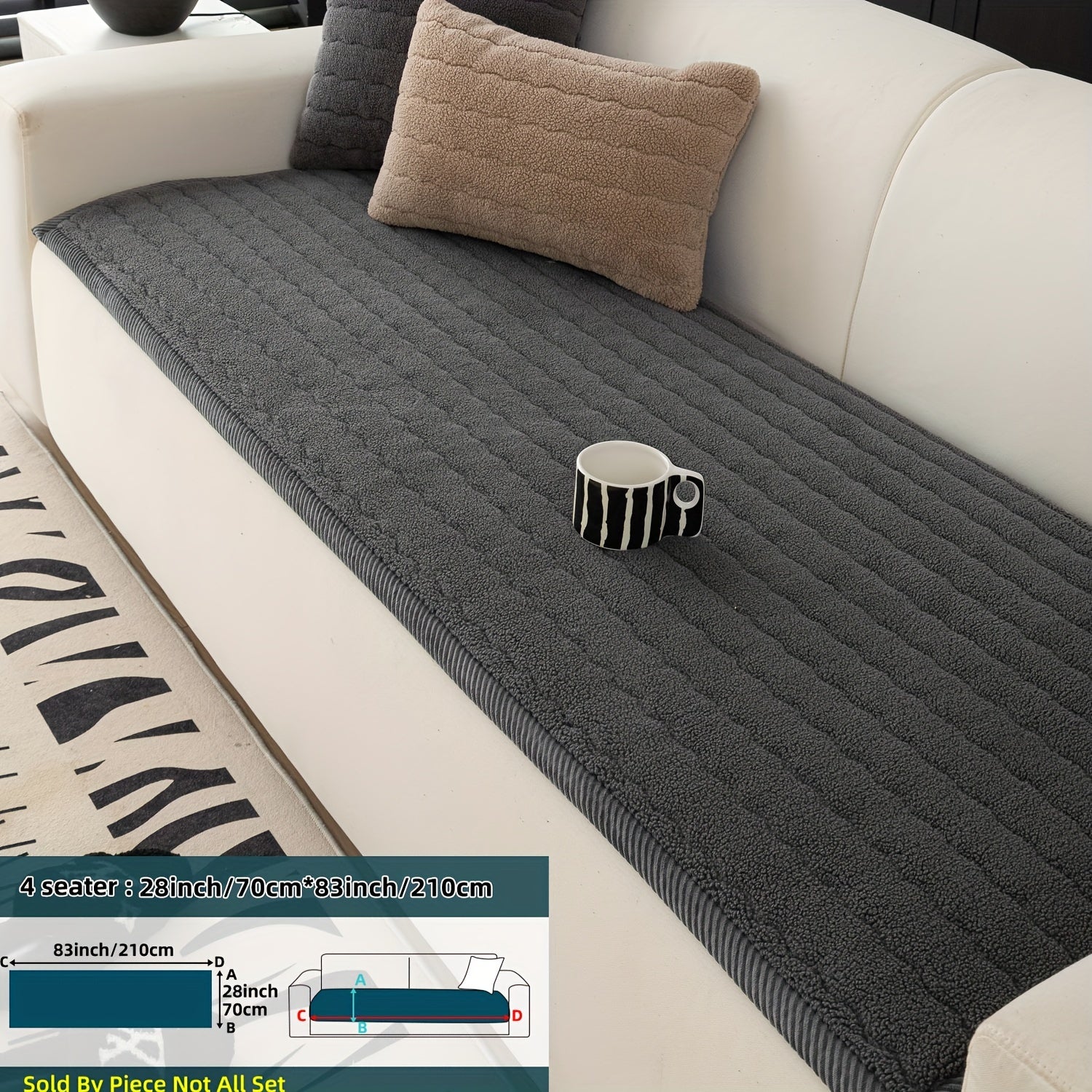 Bohemian Style Washable Pet-Friendly Non-Slip Sofa Cover for Living Room and Office