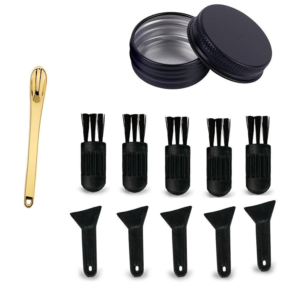 Tegirmon tozalash uchun to'plam - Ushbu to'plam 5 ta qirqish asbobi, 5 ta cho'tka, 1 ta metall qoshiq va ziravorlar tegirmoni uchun 1 ta metall saqlash bankasini o'z ichiga oladi.