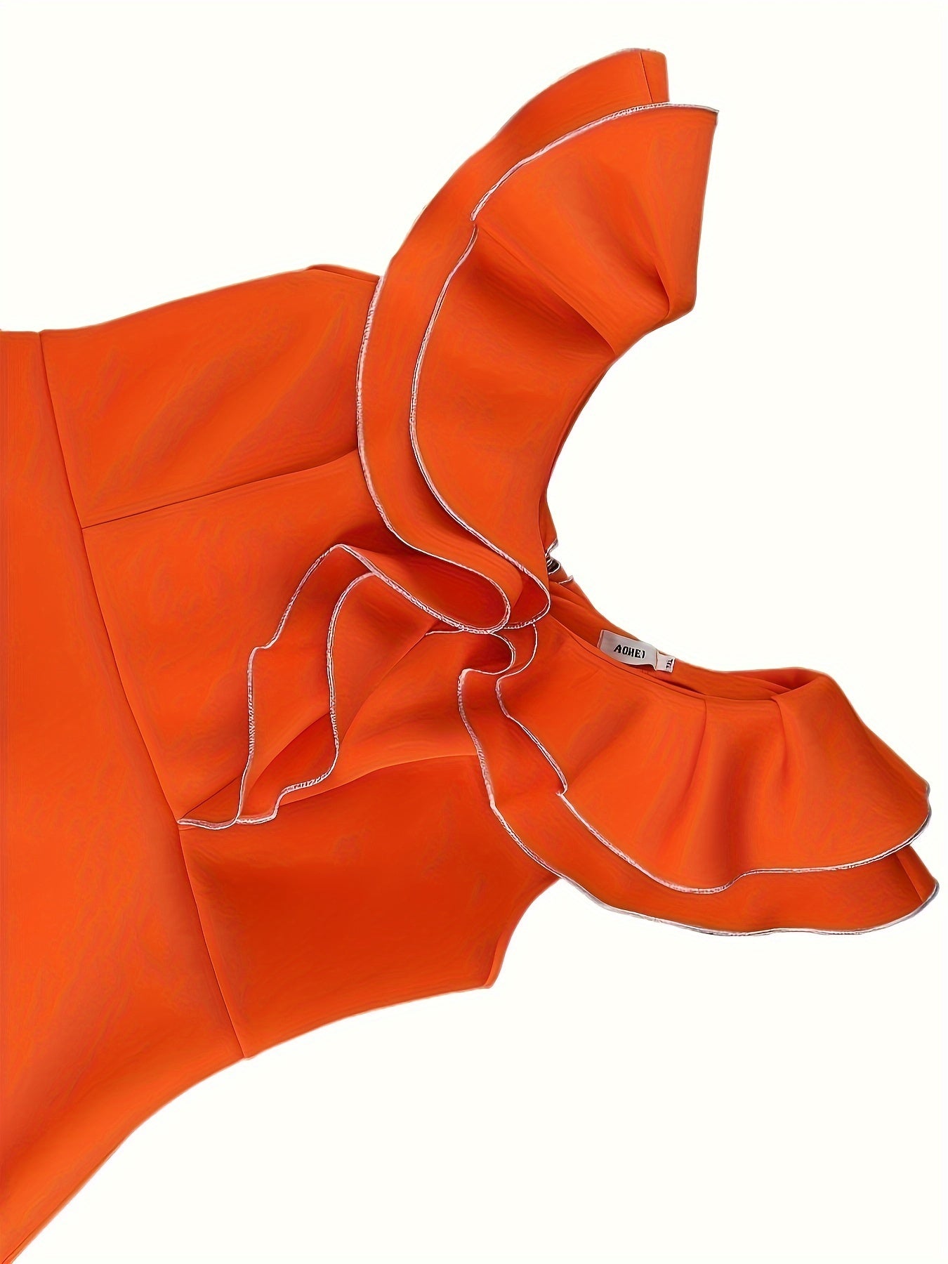 Women's Short Bodycon Party Dress V Neck Silvery Ruffles Elegant