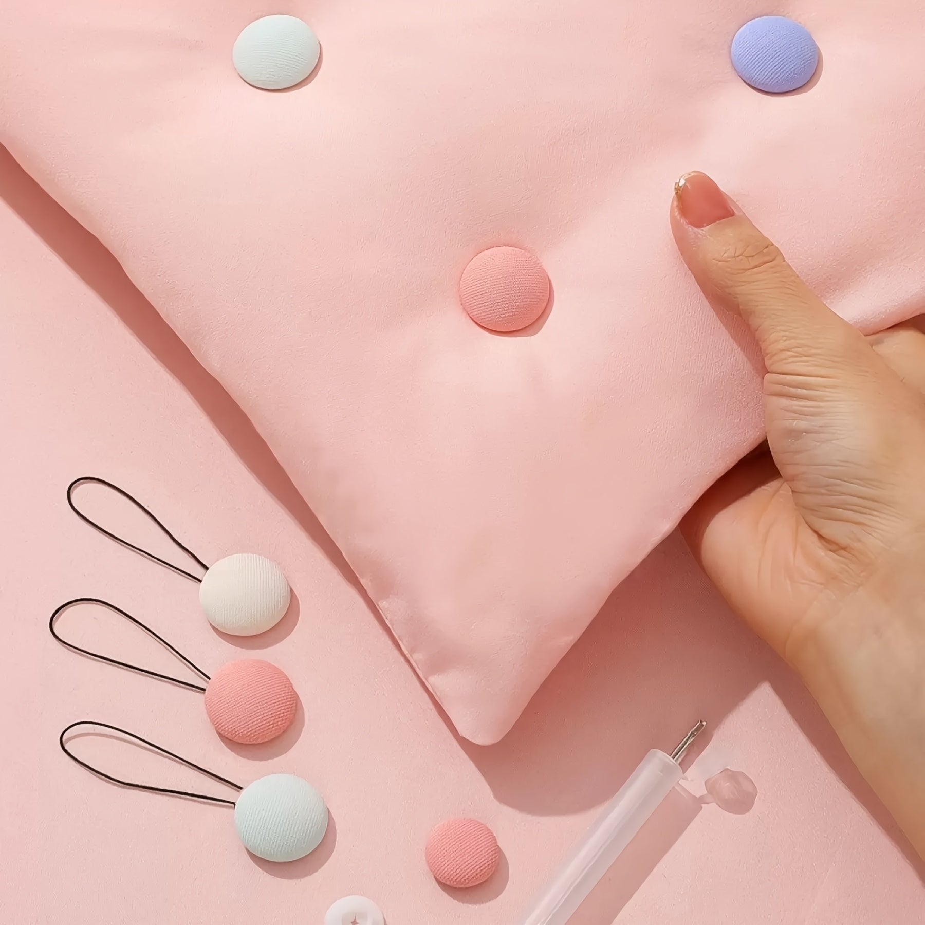 6 dona ko‘k non-slip yostiq ushlagichlari, yostiq va qoplamalar uchun yostiq tutgichlar