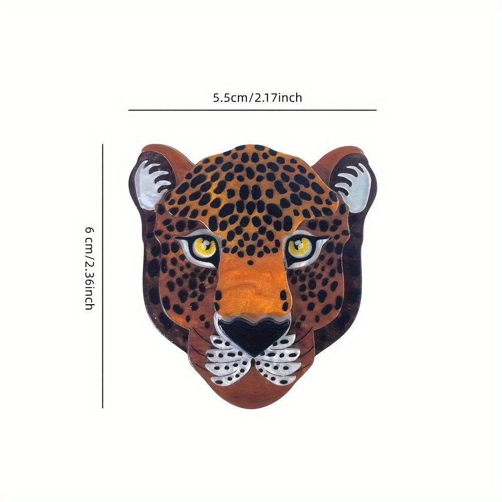 Akriliy leopard brosh uchun kiyinganlar, shlyapa, sovg‘a qutisi