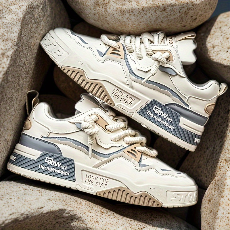 Casual Skate Shoes for Men and Women Low Top Breathable Fabric Sole Non-Slip Outsole