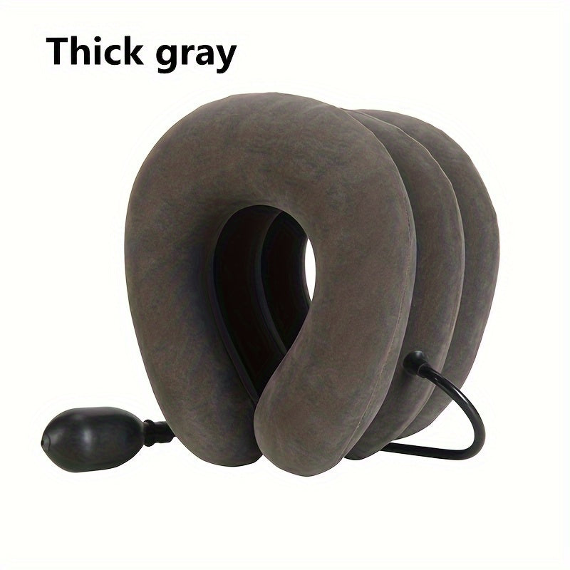 Inflatable Neck Pillow Travel and Relaxation Soft Traction Support