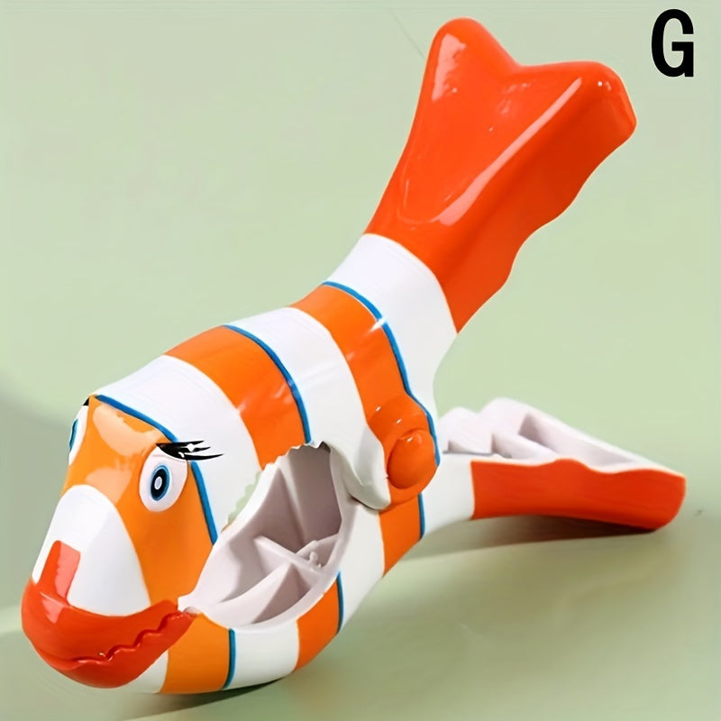 Pinza de toalla de playa de plástico con diseño de peces tropicales, duradera, para tumbonas y viajes