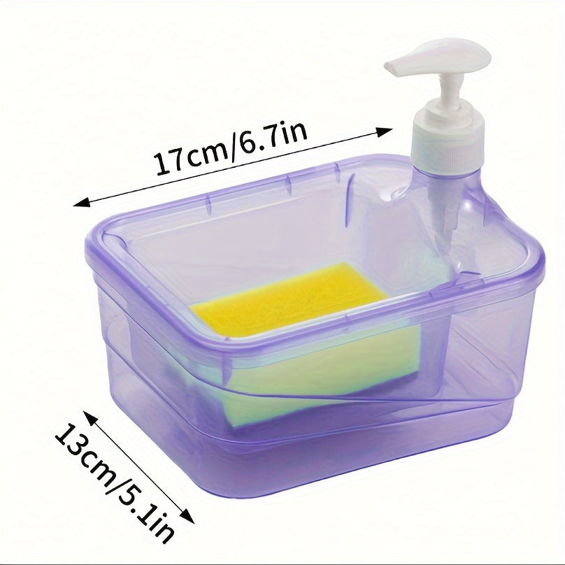 Dispensador automático de jabón para cocina y baño con cepillo para lavar platos