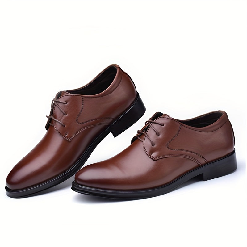Men's Formal Shoes Leather Lace-Up Business Shoes for Weddings Parties Office