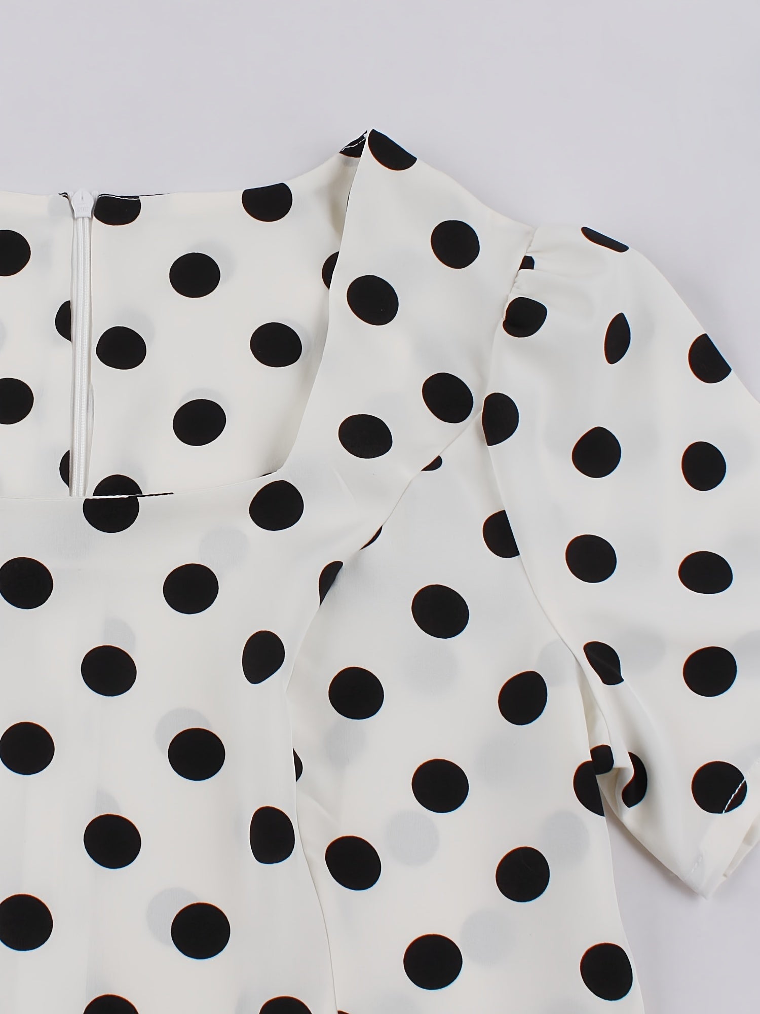 Polka Dot A Line Vintage Kiyim, Qisqa Yengli Ayollar Uchun Bayram Kiyimi