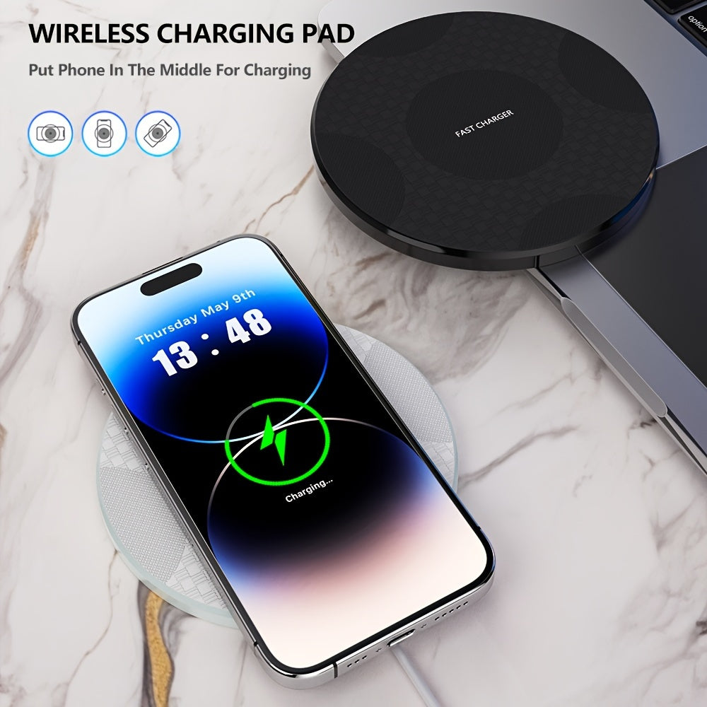 Cargador inalámbrico rápido de 10W alimentado por USB con indicador de carga para teléfonos