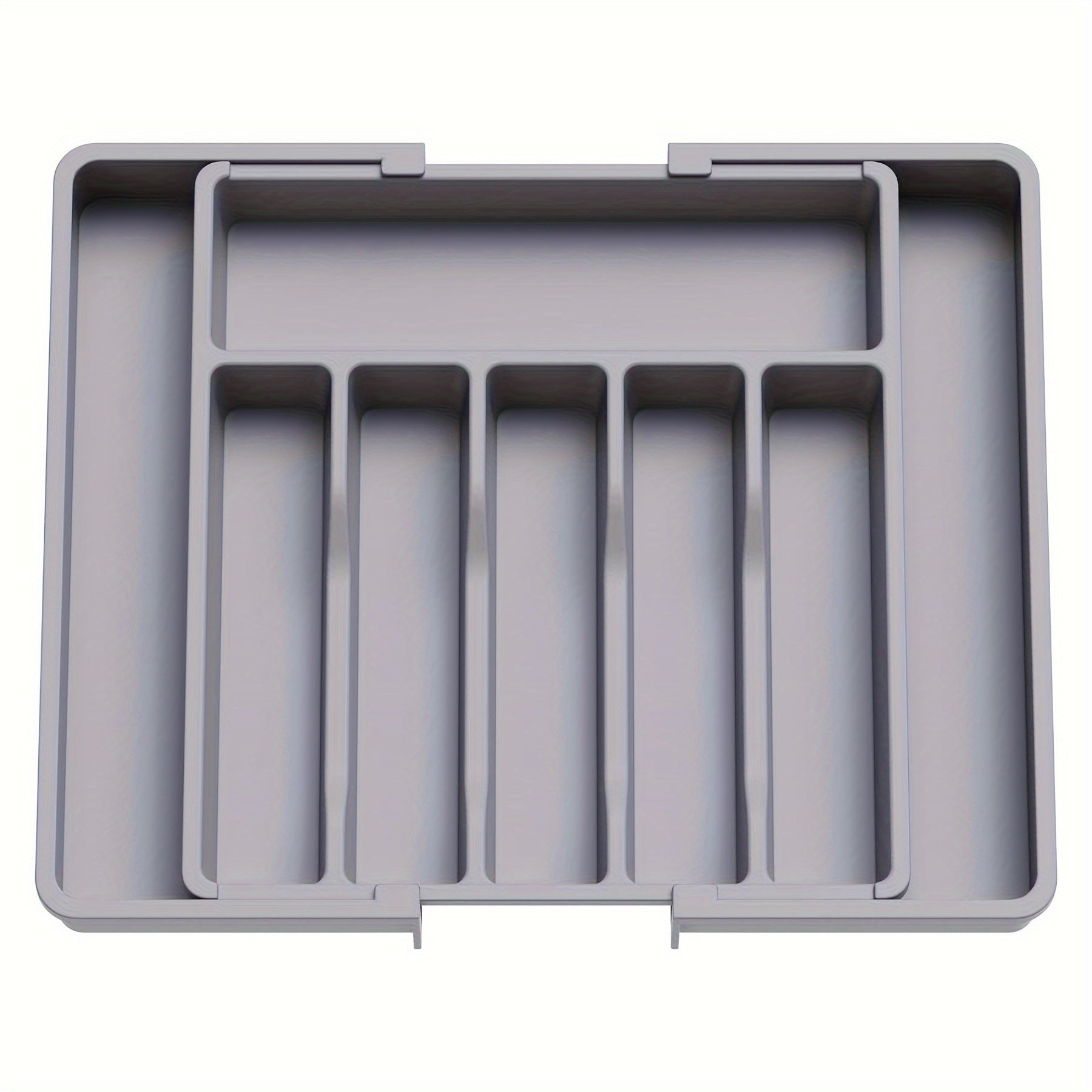 Flatware Organizer with Retractable Cutlery Storage Box, Large Capacity Drawer and Counter Utensil Holder