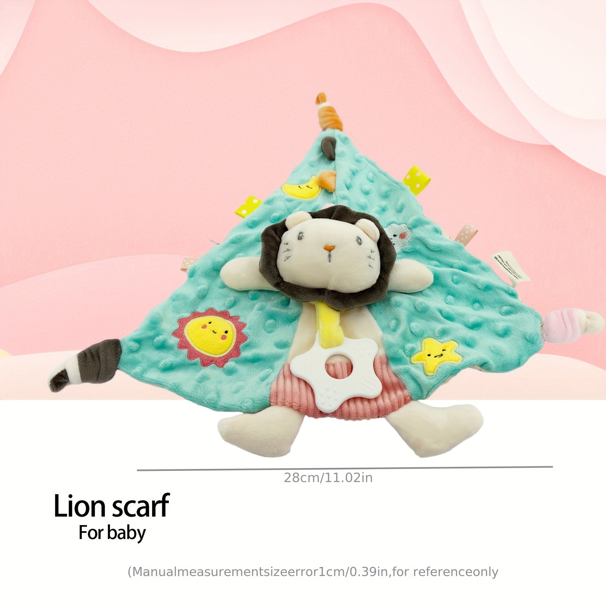 Baby Beanie and Toy Set with Elephant Lion Rabbit Soft Toy Blanket for Newborns