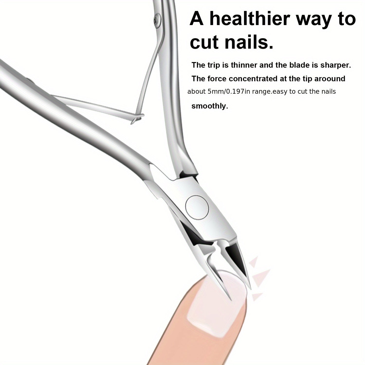 Stainless Steel Toenail Clipper for Thick Nails, Straight Edge, Hypoallergenic