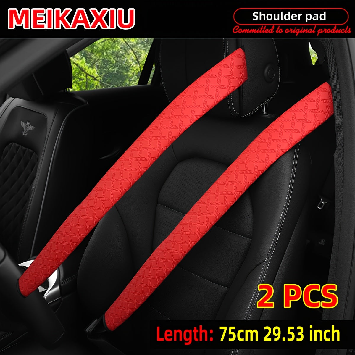 Unisex faux teri belbog‘i yelka pad sayohat avtomobil aksessuarlari 75cm