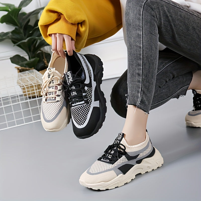 Women's Lightweight Casual Sports Shoes with Thick Sole for Running