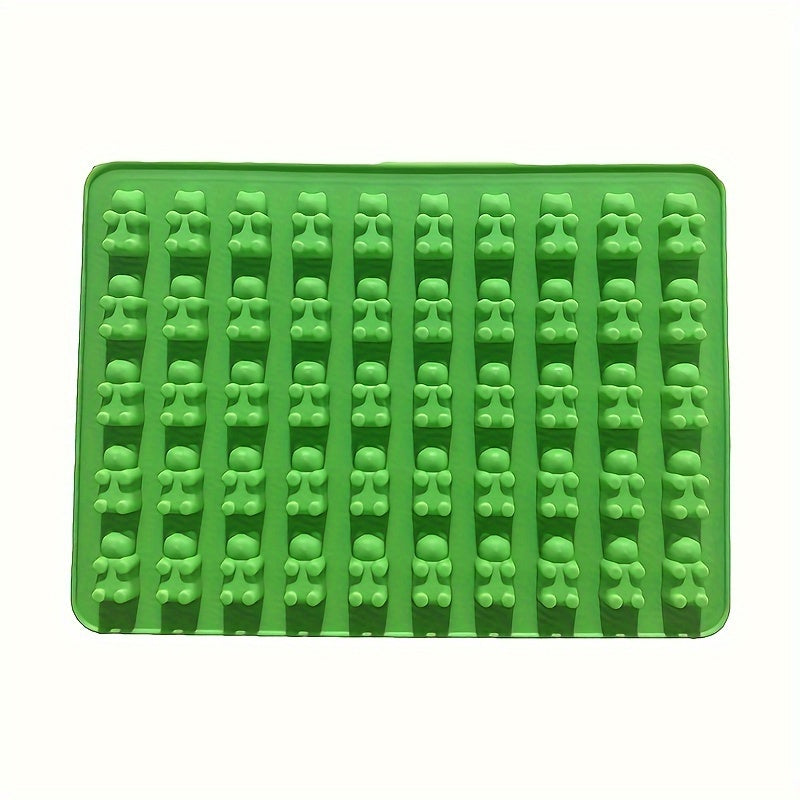 50-Cavity Silicone Gummy Bear Molds for Candies Chocolates Jelly and Dog Treats Flexible Heat-Resistant