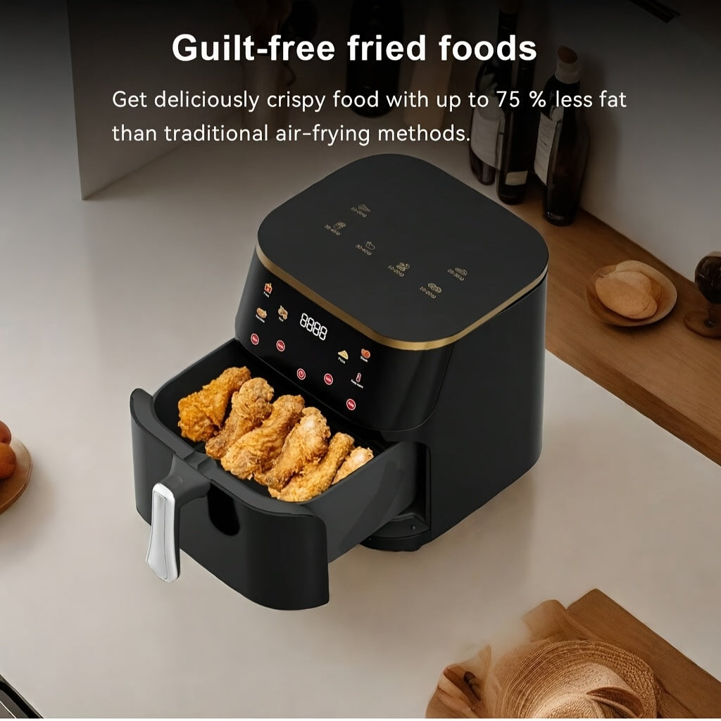 8L Raqamli Havo Fritüri Stol pechasi 6-in-1 Pishirish Past shovqinli yopishqoq savat