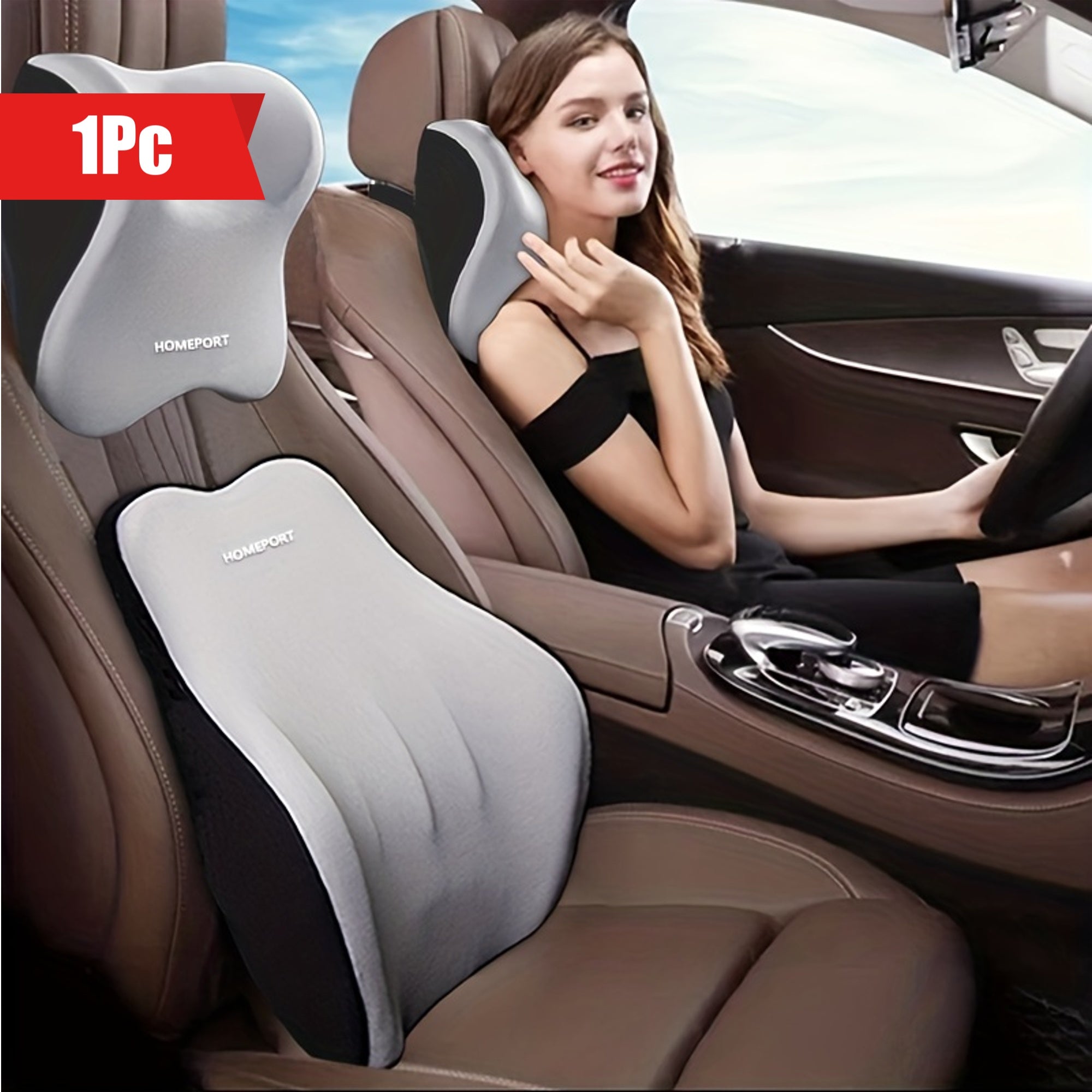 Car Lumbar Support Pillow Made from Memory Foam for Back Pain Relief