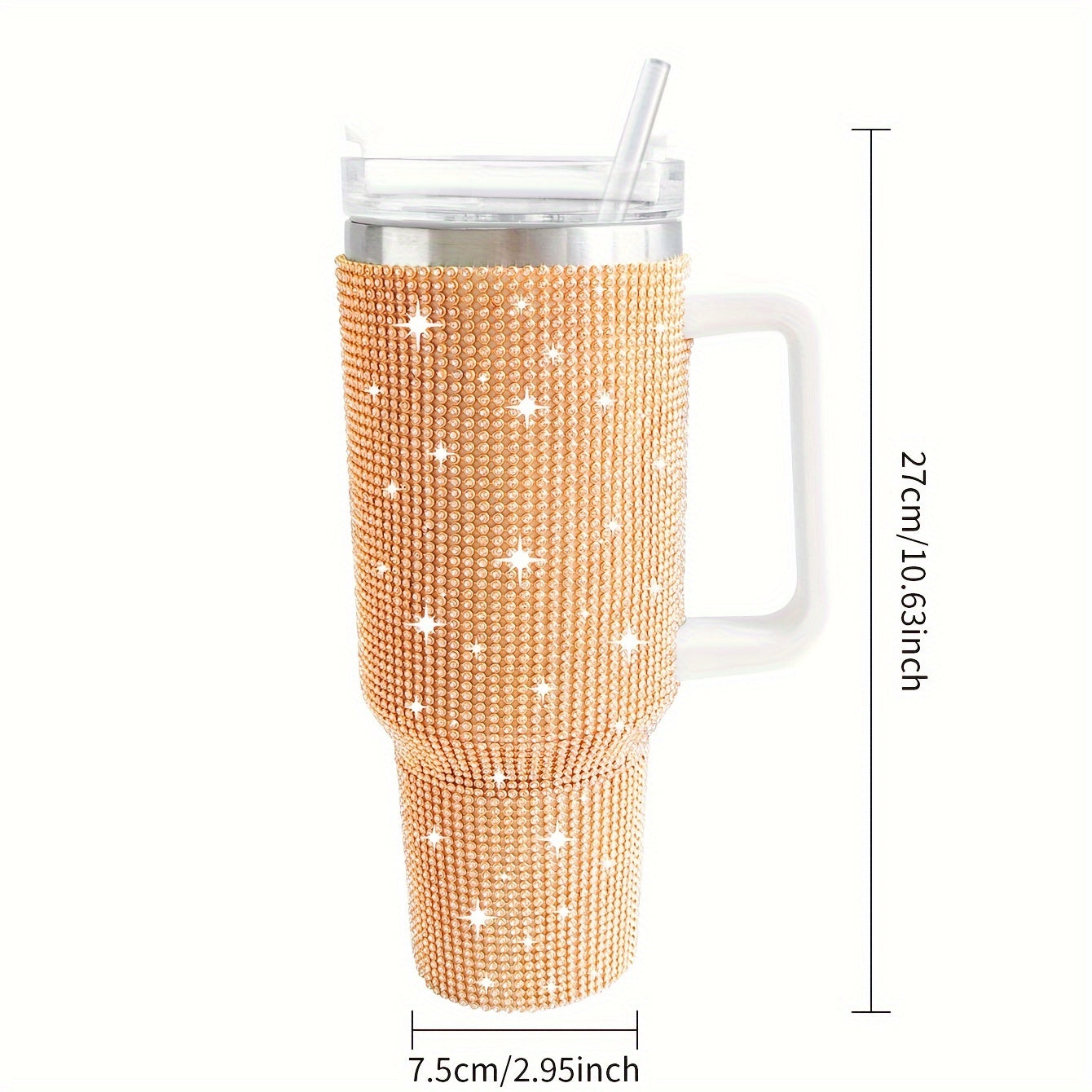 Insulated 40oz Stainless Steel Tumbler with Lid and Straw for Travel and Home