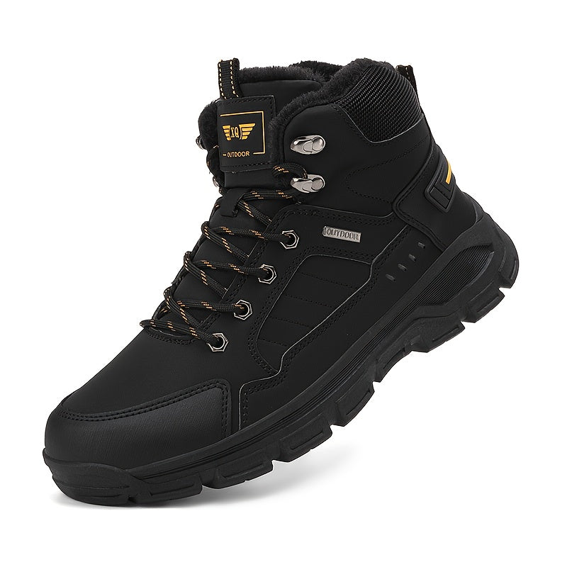 Women's Winter Tactical Boots Non-Slip TPR Sole All-Terrain Hiking Black Tan