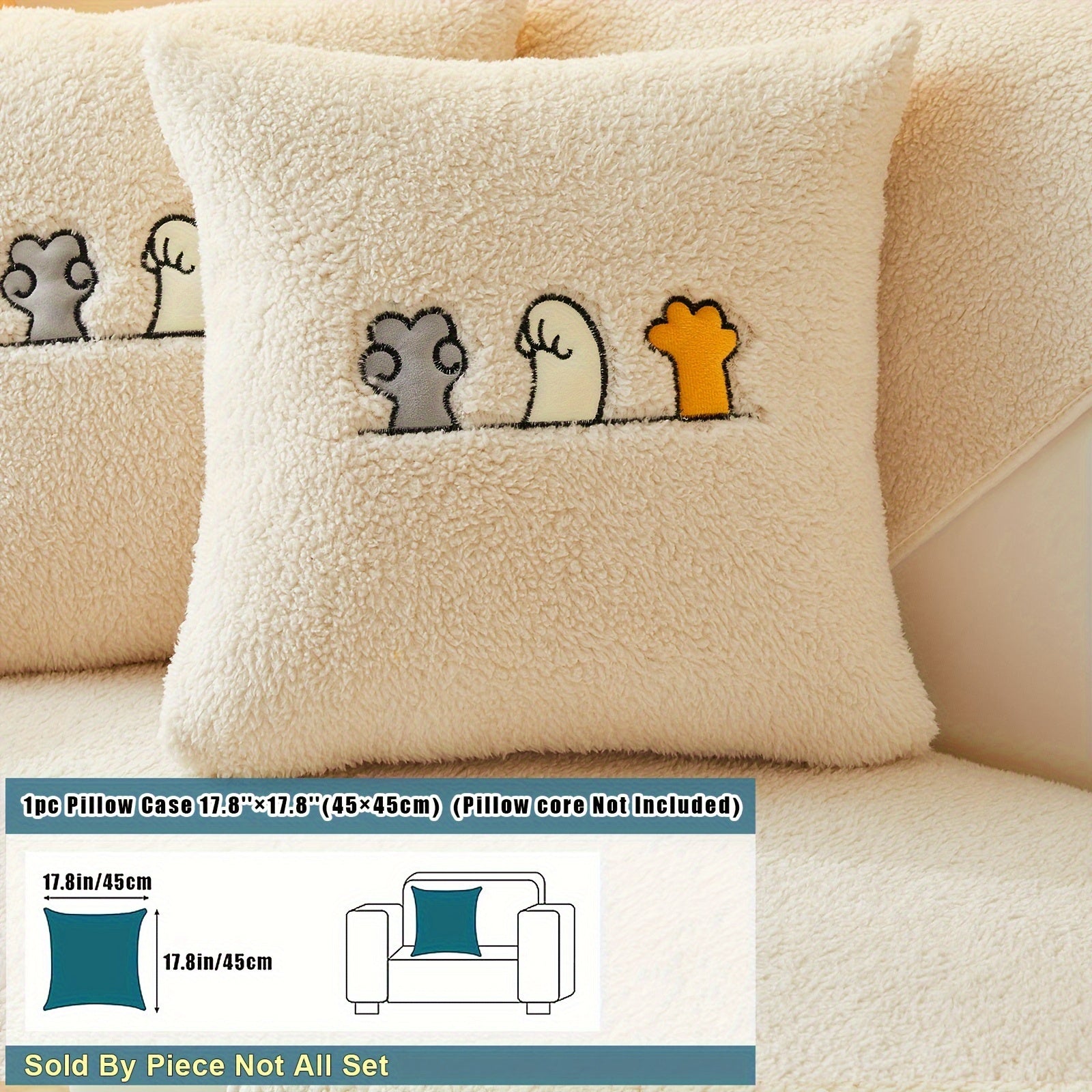 Плюшевый чехол на диван Sherpa, противоскользящий, защитный чехол для мебели для домашних животных для гостиной