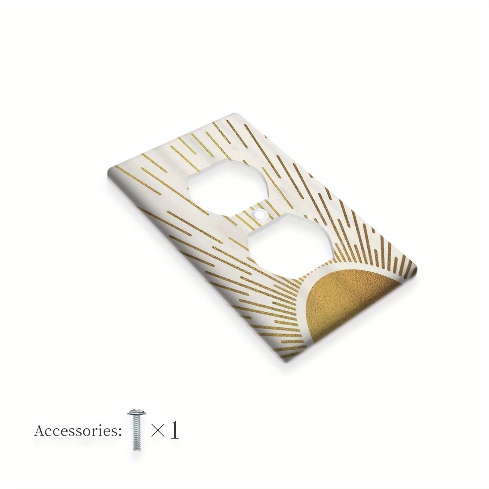 Золотая крышка выключателя света с восходом солнца, сделанная из небьющегося поликарбоната для кухни и домашнего офиса.