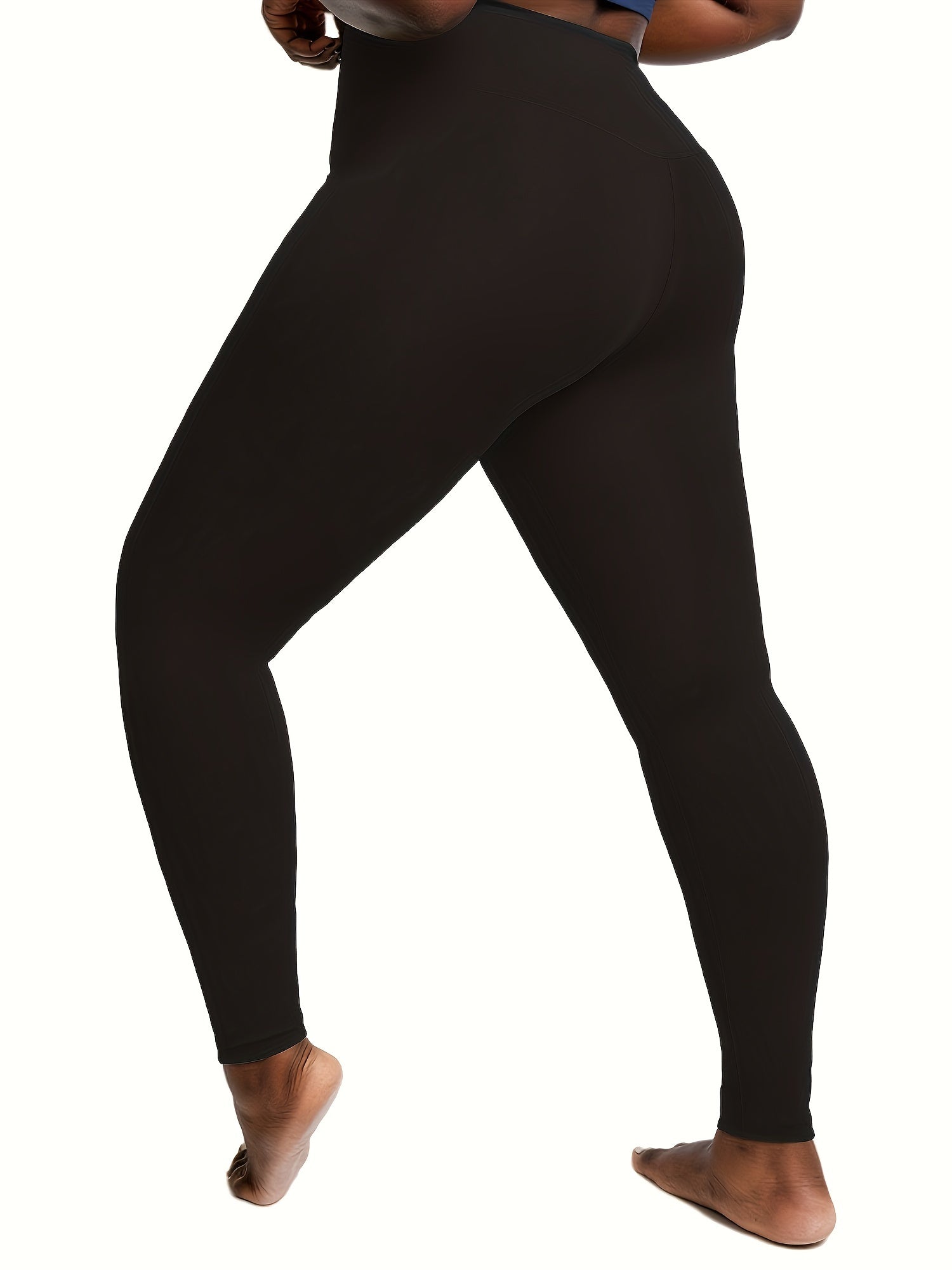 Women's High Waist Skinny Fit Underwear Set 3 Pcs Solid Color Knit Polyester