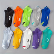 Men's Liner Anklet Socks 10 Pairs Breathable Absorbent Knit Polyester Spandex