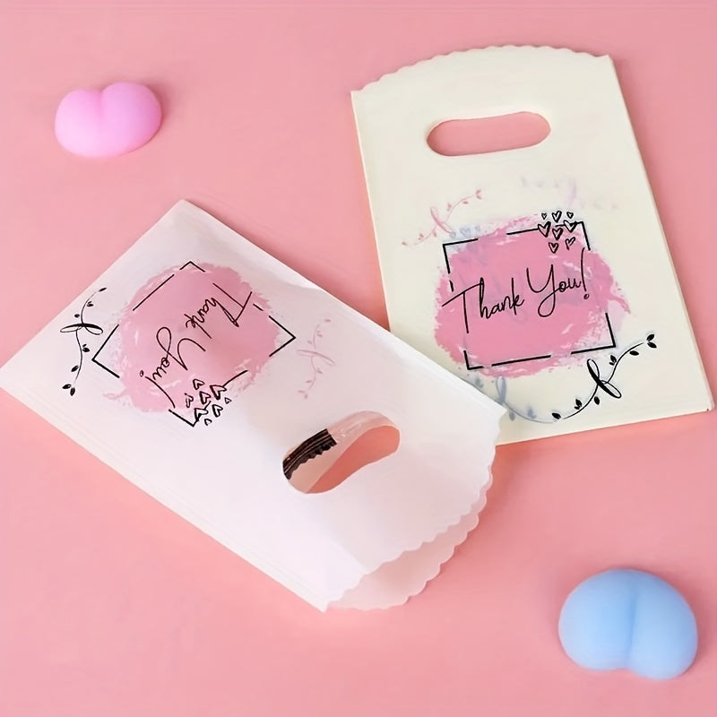 Мини-пластиковые подарочные пакеты с ручками Спасибо за упаковку украшений, сувениры для вечеринок