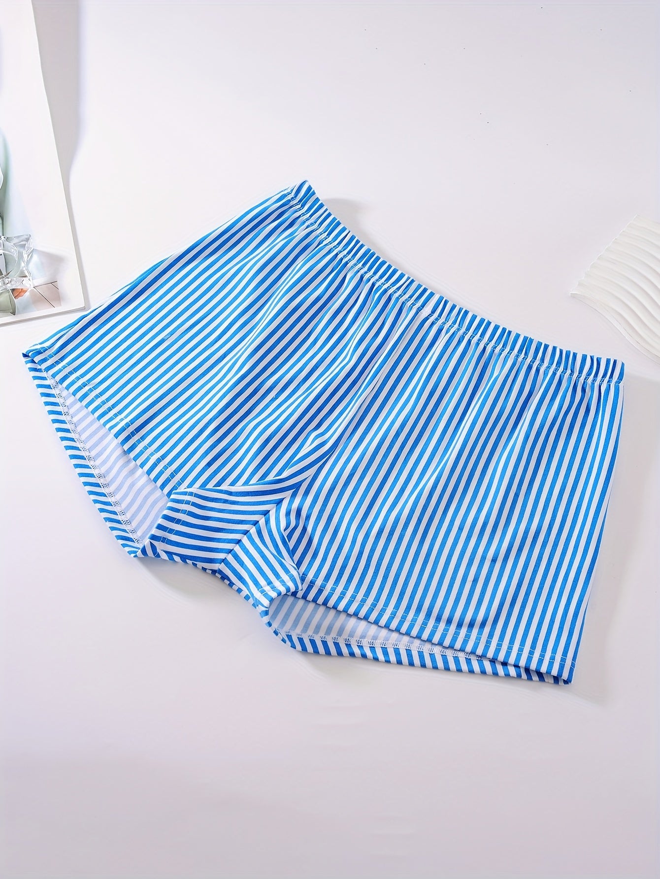 Men's Boxer Briefs 4-Pack Striped Breathable Polyester Spandex Casual Long Legs