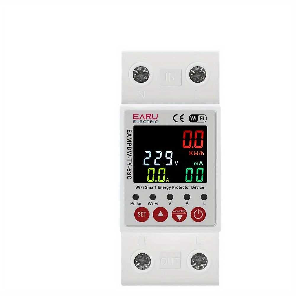 Smart Circuit Breaker with Earth Leakage Over Voltage Under Voltage Protection Energy Meter Remote Control