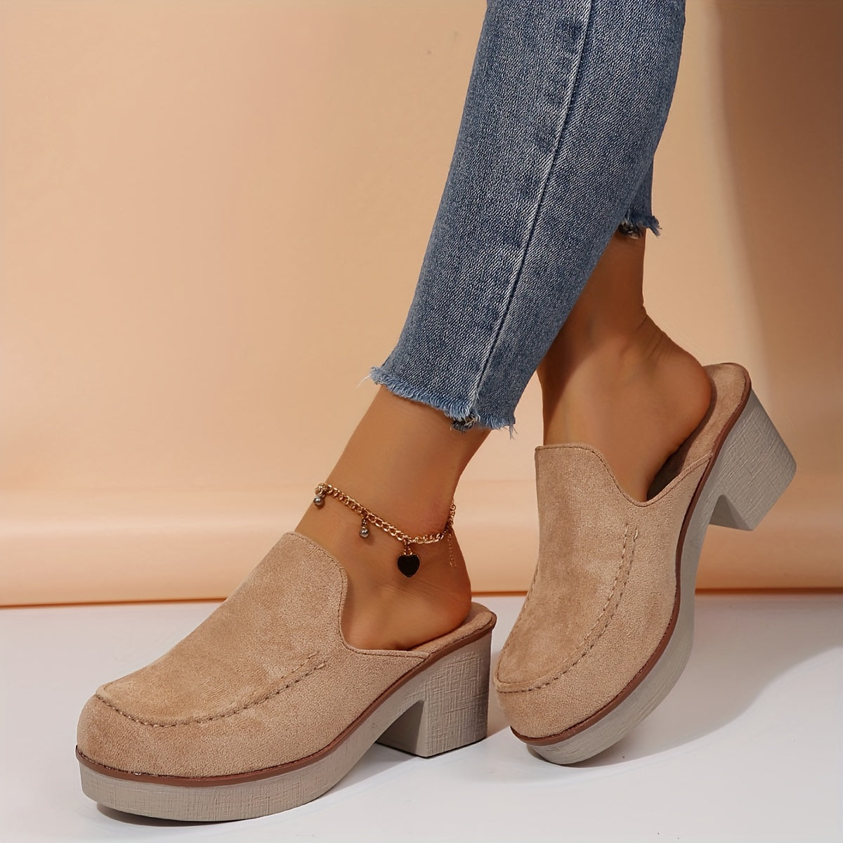 Women's Slip-On Loafers Breathable Fabric Solid Color Casual Shoes