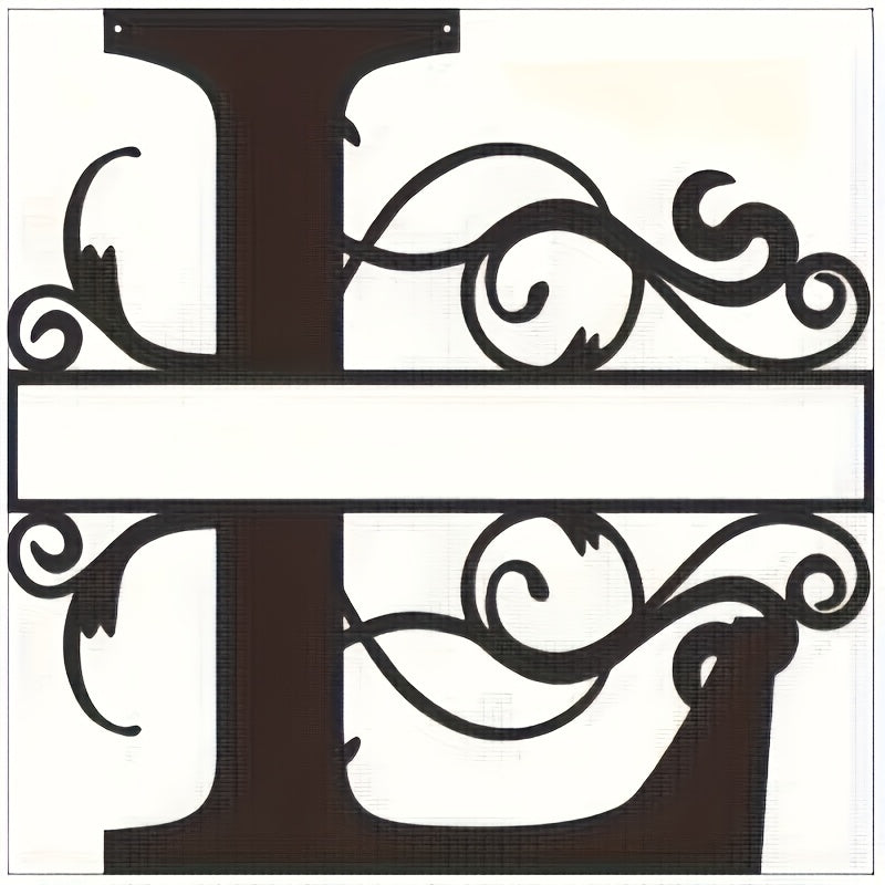 Personalized Last Name Sign with Split Letter Design for Front Door or Garden Decor