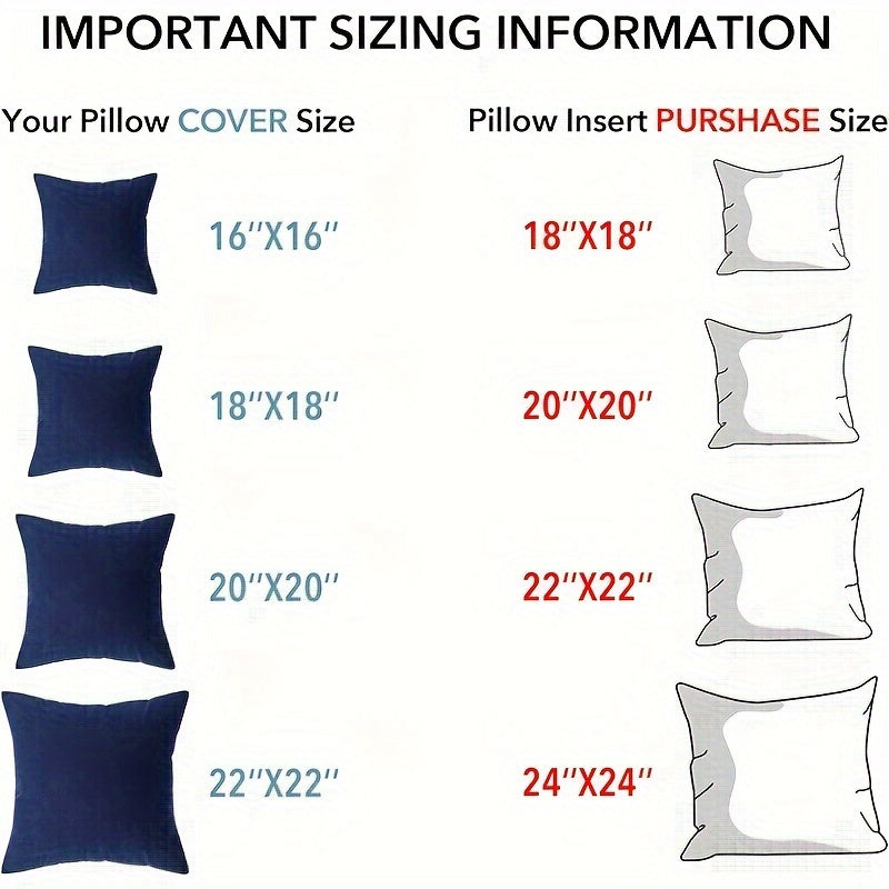 Set of 4 White Decorative Pillow Inserts for Sofa Couch Living Room Home Decor