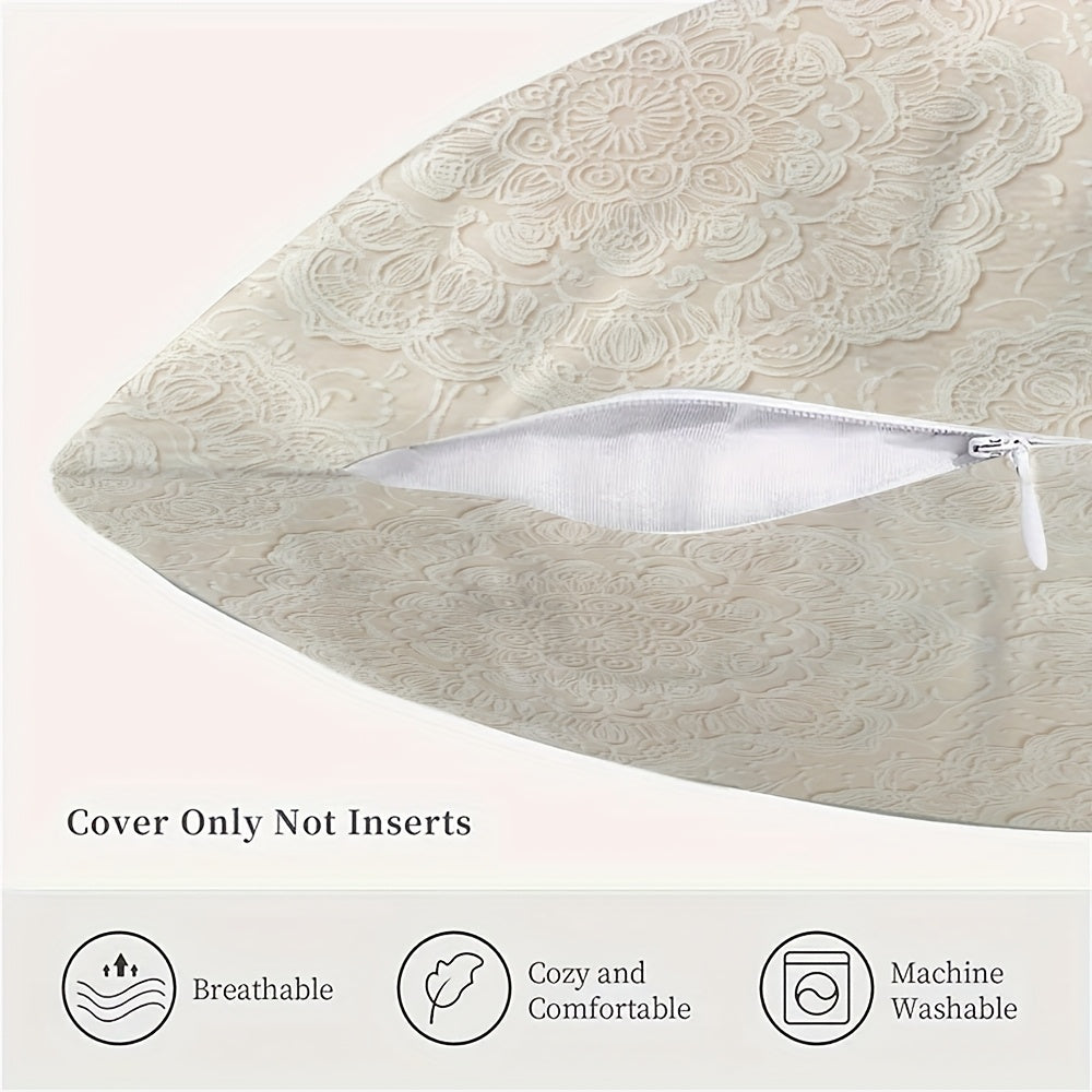 Double-Sided Printed Pillow Cover Short Plush Polyester Farmhouse Decor for Couch or Outdoor