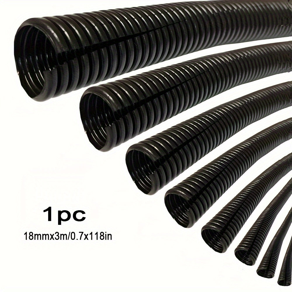 3m Black Polyethylene Wire Loom Conduit Split Tubing for Automotive Use