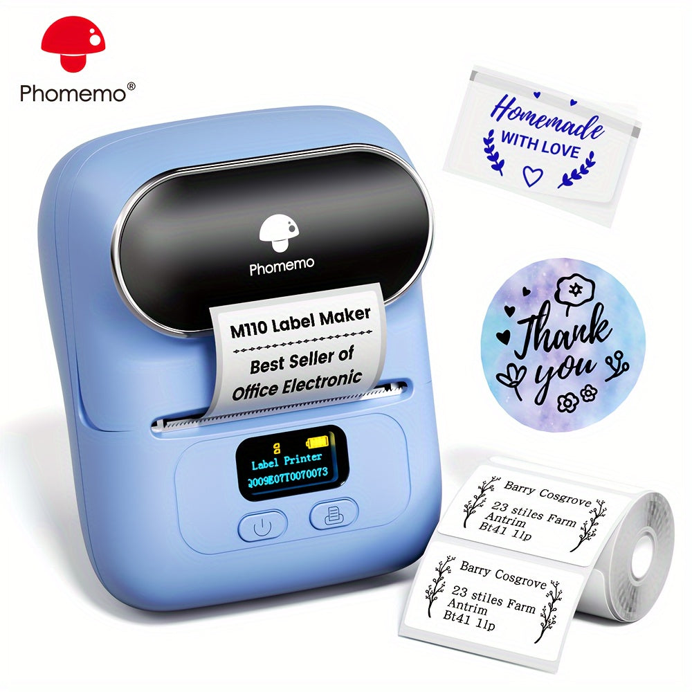 Thermal Label Maker Portable Wireless Printer for Barcodes, Shipping, Retail