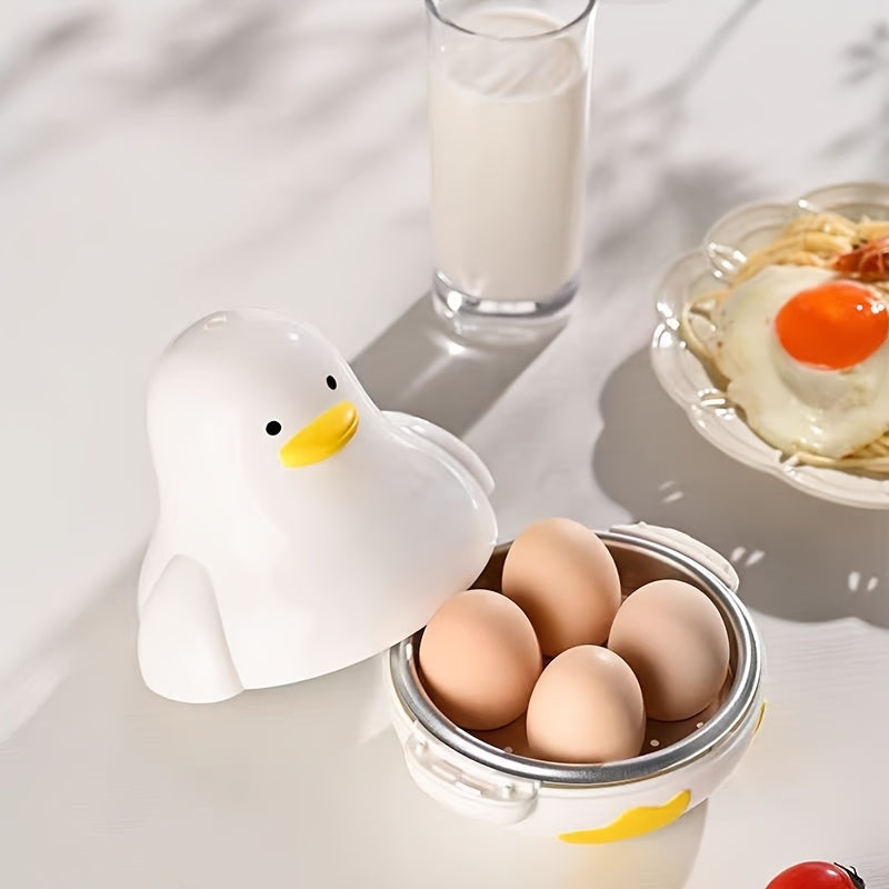 O'rik shaklidagi mikroto'lqinli tuxum pishirgich Sariq Kichik oshxona xavfsiz Batareyasiz