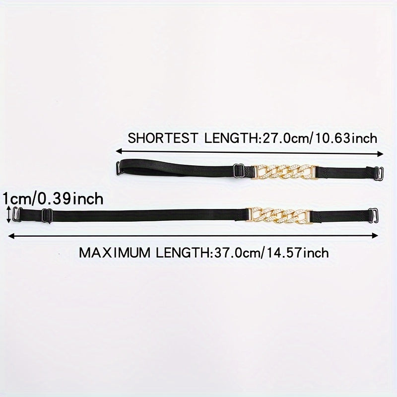 Women's Camouflage Polyester Chain Connection Shoulder Straps for Lingerie Set of 2