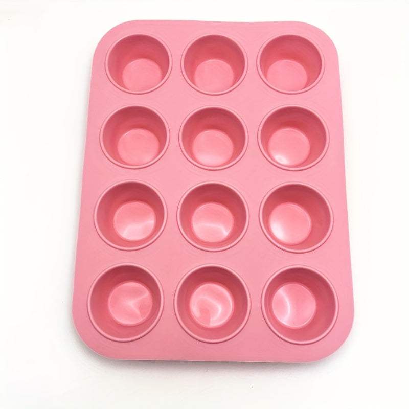 Non-Stick Silicone Muffin Pan 6/12 Cavities Food Grade Cupcake Mold Brownie Baking Pan