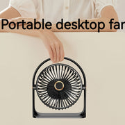 Portable USB Rechargeable Clip-On Fan with Nightlight, 5-Speed, 720° Rotation