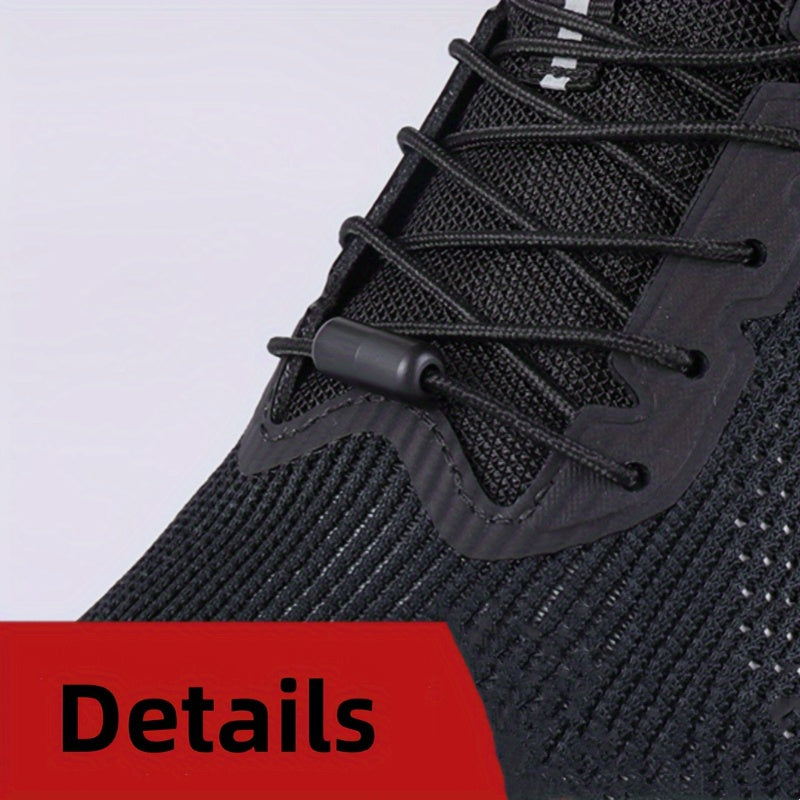 Unisex No-Tie Shoelace Locks Rotating Buckles for Sports Outdoor Shoes