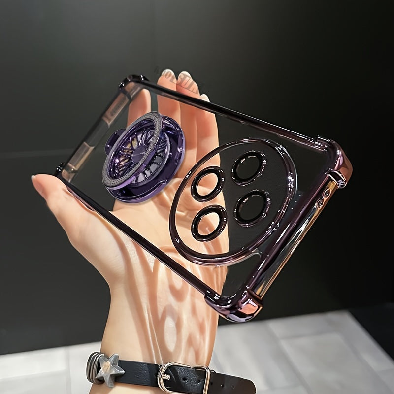 Redmi 14C Phone Case with Gyroscope Bracket Shockproof TPU Cover