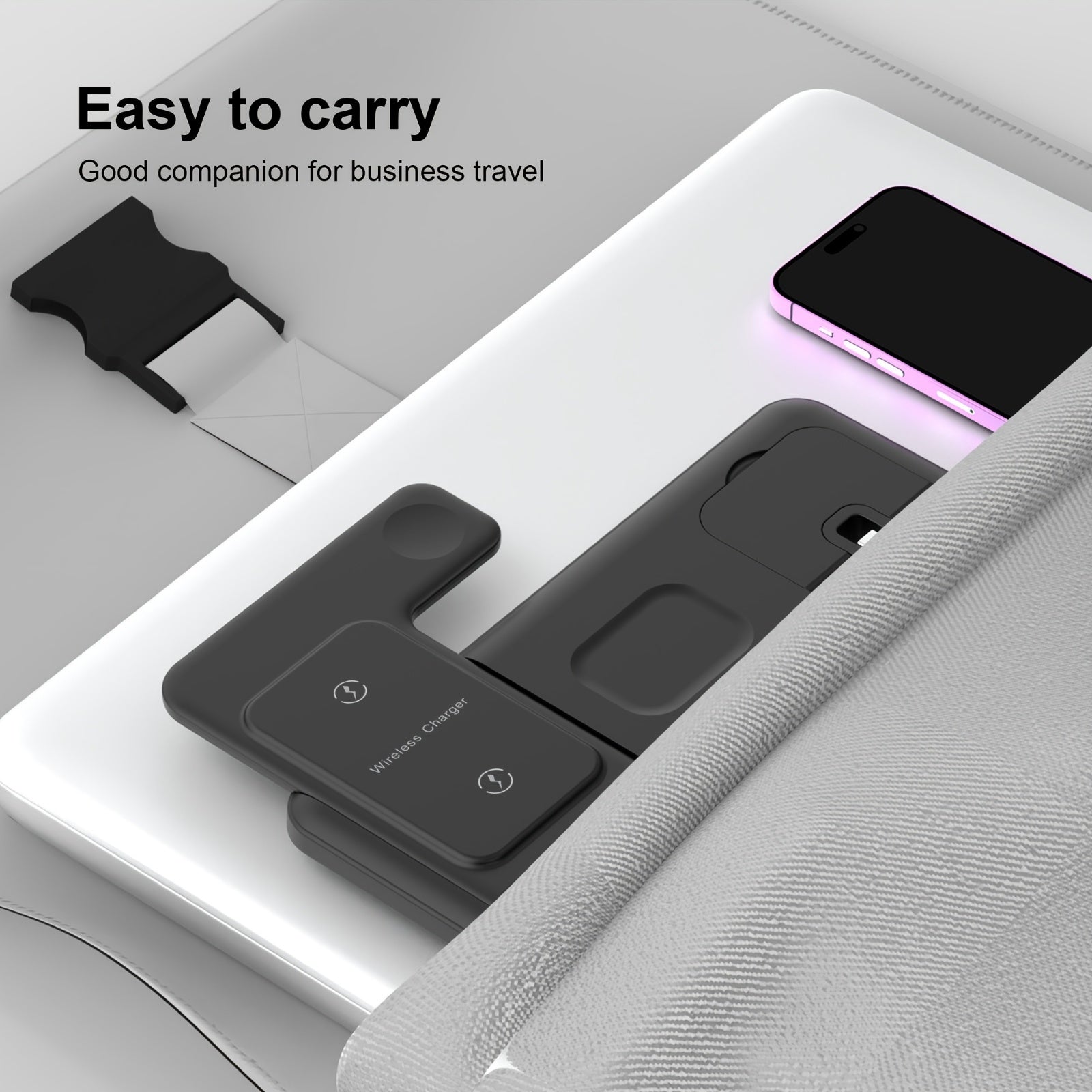 4-in-1 Wireless Charging Station for Samsung Galaxy iPhone iWatch AirPods Fast Charging USB Type-C