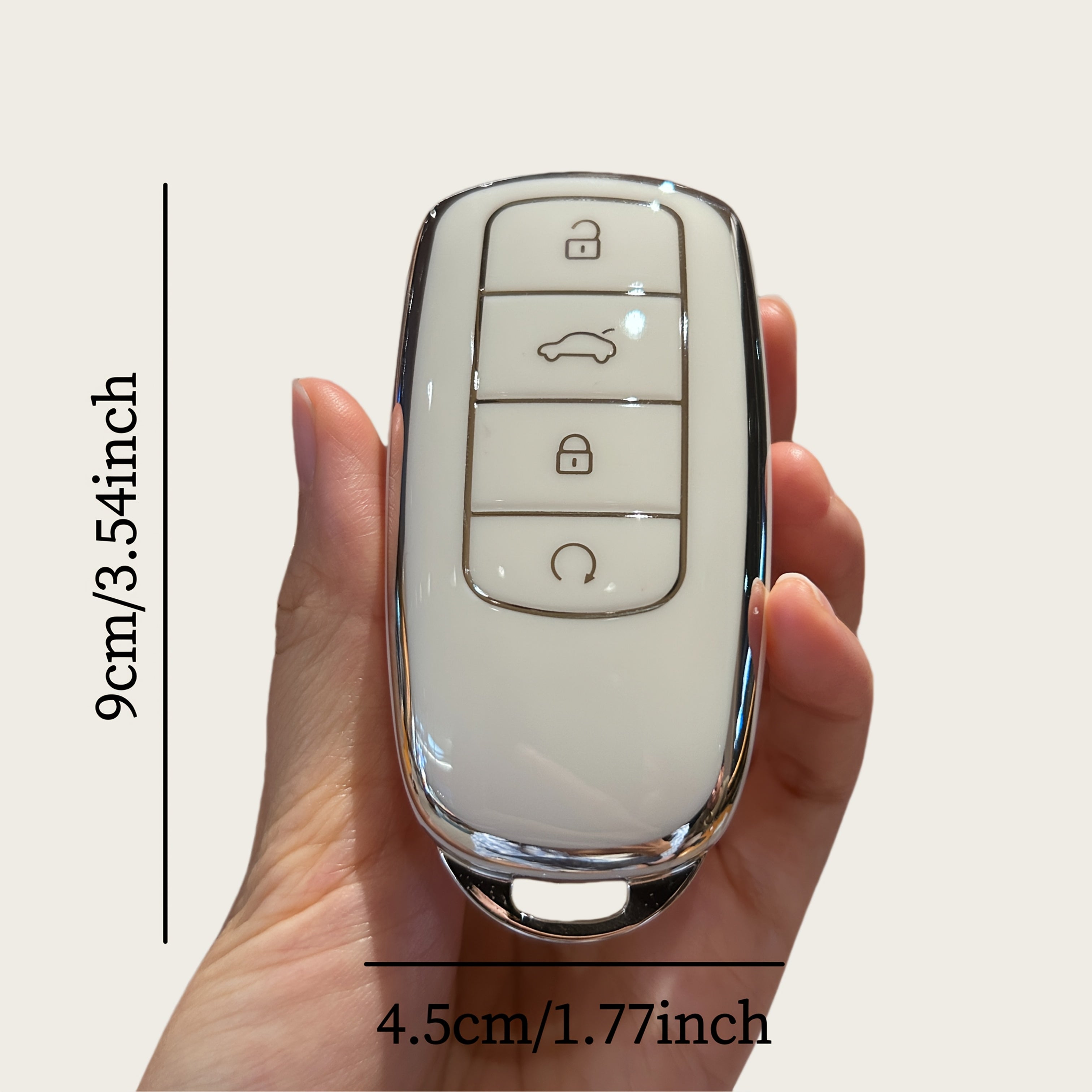 Universal TPU Car Remote Key Cover for 4 Buttons Durable Protector