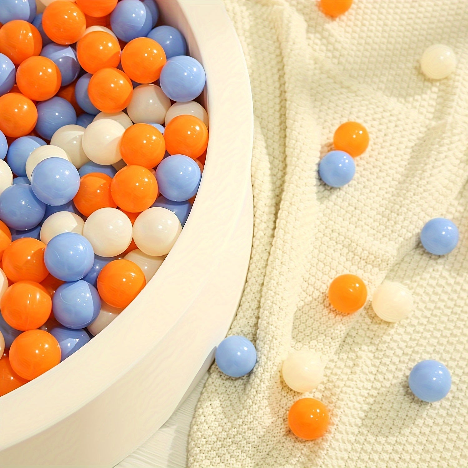 100 Safe Non-Toxic Plastic Ocean Balls for Kids Outdoor Play and Pet Safety