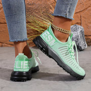 Plus-Size Women's Casual Sneakers Breathable Elastic Soles Running Hiking