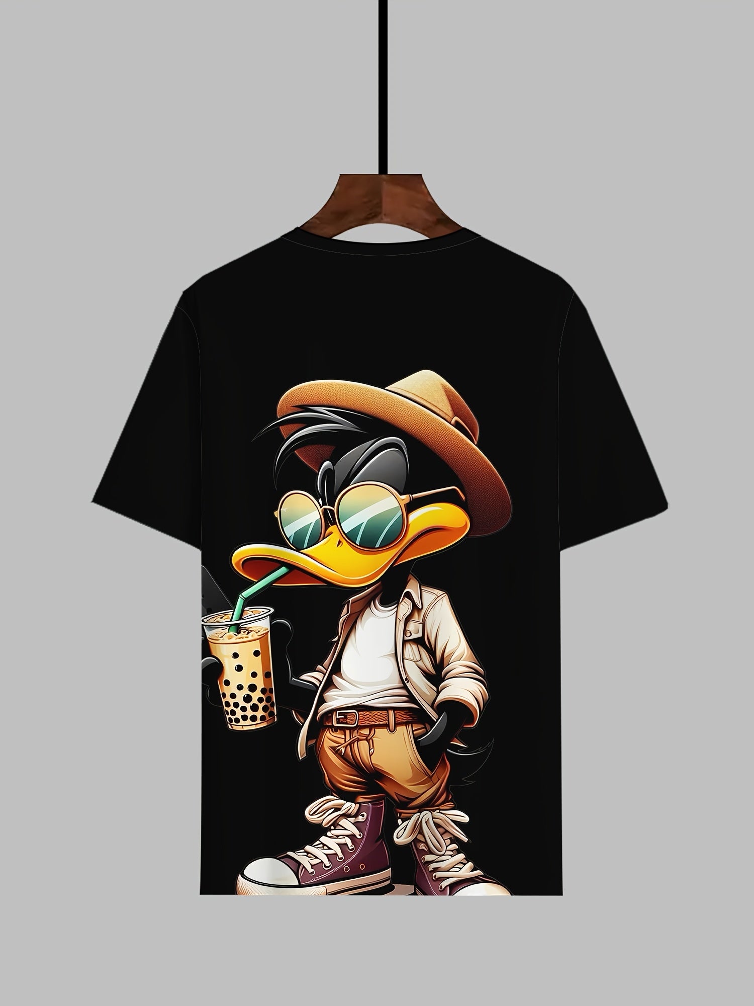 Plus Size Anime Character Graphic T-Shirt for Men Polyester Short Sleeve Casual Summer Knit Top